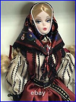 12 Mattel Barbie Doll Silkstone Fashion Model Russian Mila Barbie Gold COA MWB