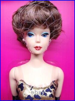 1961 Brownette Bubble Cut Barbie Doll Reproduction Gold Label Silkstone Body