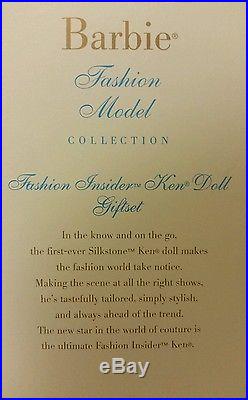 2002 Mattel Fashion Insider Ken Doll Model Silkstone Barbie Gift Set Limited Edt