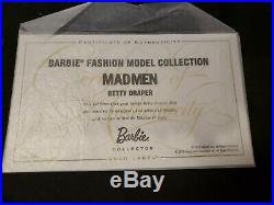 2010 Betty Draper Mad Men Silkstone Gold Label Barbie Doll Mattel T2153 Nrfb