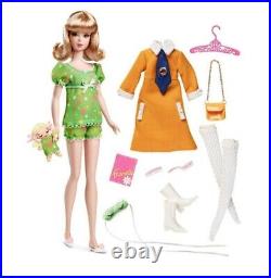 2011 Barbie Silkstone Nighty Bright Francie NRFB Shipper- Only 3100 Made