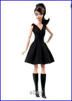 2016 Silkstone Barbie Classic Black Dress Brunette Nrfb Dwf53