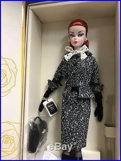 2017 Barbie BFMC Fashion Model Black and White Tweed Suit Silkstone Doll