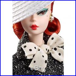 2017 Barbie BFMC Fashion Model Black and White Tweed Suit Silkstone Doll