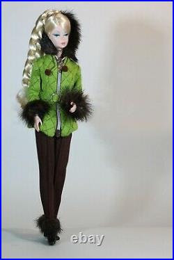 45 Anniversary Silkstone Barbie Fashion Model Nude Doll + Skiing Vacation Items