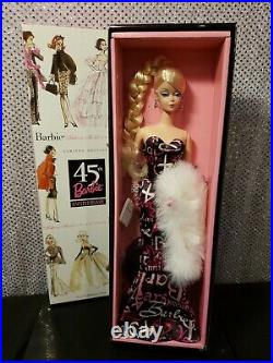 45th Anniversary Silkstone Barbie Doll 2003 Limited Edition Mattel B8955 Nrfb