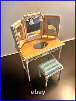 BARBIE SILKSTONE VANITY Fashion Model Collection FURNITURE w BENCH Fits 16 DOLL