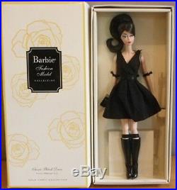 Barbie Brunette CLASSIC BLACK DRESS Bill Greening porcelaine silkstone DWF53 NEW