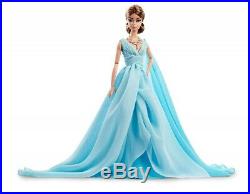 Barbie Fashion Model Collection Blue Chiffon Ball Gown Barbie Doll