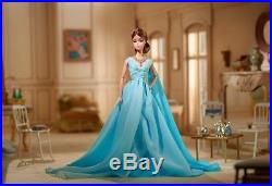 Barbie Fashion Model Collection Blue Chiffon Ball Gown Barbie Doll