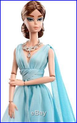 Barbie Fashion Model Collection Blue Chiffon Ball Gown Doll