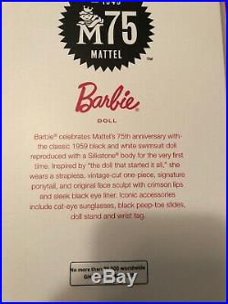 Barbie Mattel 75th Anniversary Silkstone Body Classic1959 In Hand Ships Fast