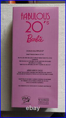 Barbie PINKTASTIC FABULOUS 20's silkstone MFDS Madrid Convention 2021 NRFB Rare
