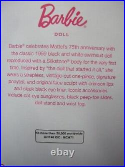 Barbie Signature 75th Anniversary Silkstone Doll Gold Label GHT46 New NRFB MINT