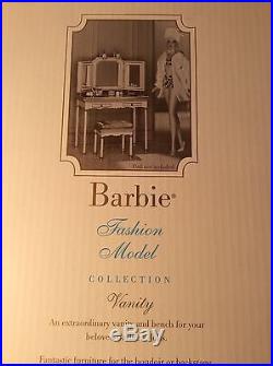Barbie SilkStone Fashion Model Vanity And Bench, NRFB, B3436, Sealed