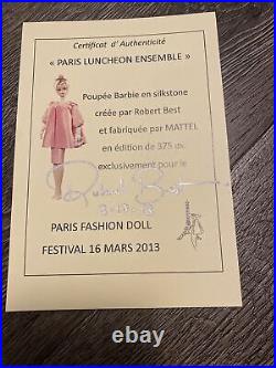 Barbie Silkstone Paris Convention Luncheon Ensemble NRFB only375 Signed Card