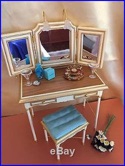 Barbie Silkstone vanity & bench set VHTF Please Read Description