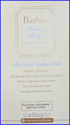 Barbie The Artist Silkstone Doll Gold Label Coleccion M4973 Mattel Fashion