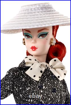 Black White Tweed Suit Silkstone Red Head Barbie Doll With Handbag Hat Charms
