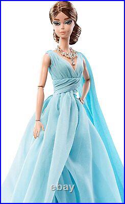 Blue Chiffon Ball Gown Barbie Silkstone Doll BFMC Gold Label 2016 Mattel DYX74