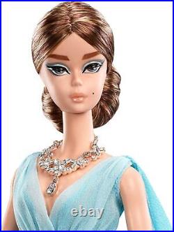 Blue Chiffon Ball Gown Barbie Silkstone Doll BFMC Gold Label 2016 Mattel DYX74