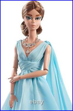 Blue Chiffon Ball Gown Barbie Silkstone Doll BFMC Gold Label 2016 Mattel DYX74