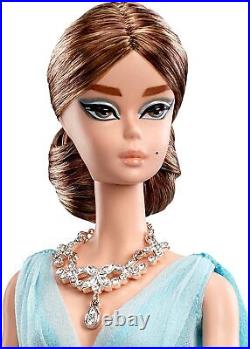 Blue Chiffon Ball Gown Barbie Silkstone Doll BFMC Gold Label 2016 Mattel DYX74