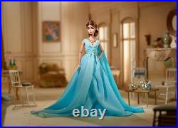 Blue Chiffon Ball Gown Barbie Silkstone Doll BFMC Gold Label 2016 Mattel DYX74