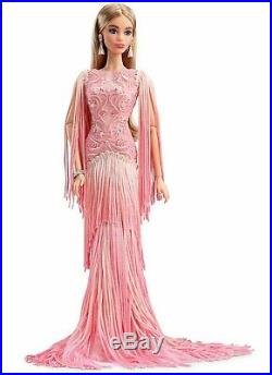 Blush Fringed Gown Barbie Doll Bfc Exclusive Platinum Label Mattel Dwf52 Nrfb