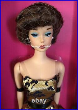 Brownette Bubble Cut 1961 Reproduction Silkstone Barbie Doll & Clutch Bag