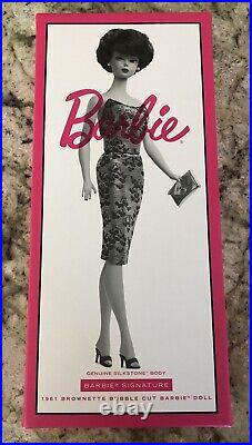 Brownette Bubble Cut 1961 Reproduction Silkstone Barbie Doll & Clutch Bag