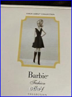 CLASSIC BLACK DRESS SILKSTONE BARBIE DOLL 2015 GOLD LABEL MATTEL #DKN07 NRFBs13