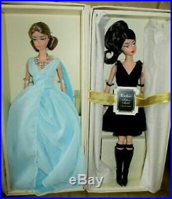 Classic Black Dress & Blue Chiffon Ball Gown Silkstone Barbies NRFB Mint