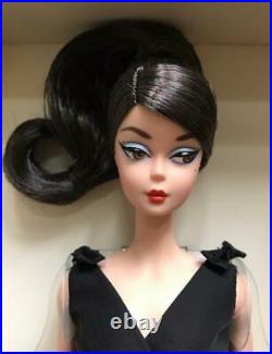 Classic Black Dress Brunette BarbieArticulated Silkstone DollGold LabelNIB