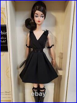 Classic Black Dress Brunette Silkstone Barbie Doll 2016 Gold Mattel Dwf53 Nrfb