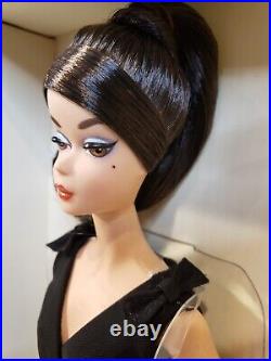 Classic Black Dress Brunette Silkstone Barbie Doll 2016 Gold Mattel Dwf53 Nrfb