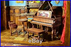 Doll Furniture Grand Piano & Bench 1/6 scale Barbie Silkstone Royalty