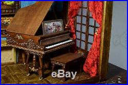 Doll Furniture Grand Piano & Bench 1/6 scale Barbie Silkstone Royalty