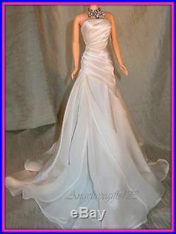 Duchess of diamonds barbie evening gown white fits silkstone model muse Barbie