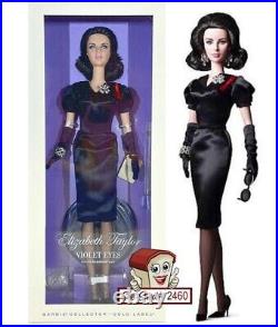Elizabeth Taylor Violet Eyes Silkstone Barbie W3495 -new- Mattel D-2460-LRC