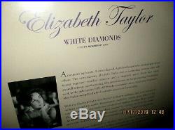 ElizabethTaylor White Diamonds Silkstone Barbie doll Gift set Gold Label New