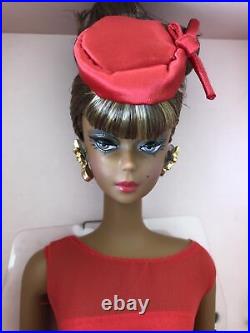 Gold Label Nostalgic Little Red Cocktail Dress Silkstone Black Barbie Doll