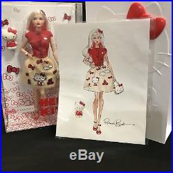 Hello Kitty Gold Label Barbie Doll With limited Edition BFC Sketch New NRFB