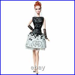 Laser Leatherette Dress Barbie Black White Collection Platinum Label BCR07 NRFB