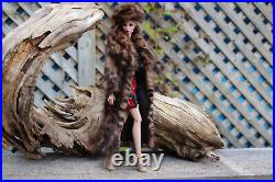 Leopard Print Mink Fur Coat & Hat 4 Silkstone Fashion Royalty dollsdimitha