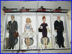 MAD MEN Set 4 Silkstone Barbie Ken Betty Don Draper Roger Sterling Joan Holloway