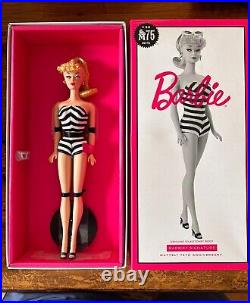 Mattel GHT46 Barbie Silkstone body Signature Mattel 75th Anniversary Doll Mint