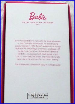 NEW Barbie Signature Swirl Pony Barbie Silkstone Doll, Doll Stand & CoA