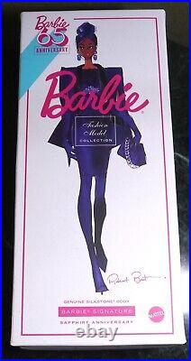 NEW Sapphire Anniversary Barbie Fashion Model Silkstone Collection Doll w CoA