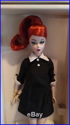NRFB Barbie Paris Conv Platinum Label Classic Black Dress Redhead Silkstone Doll
